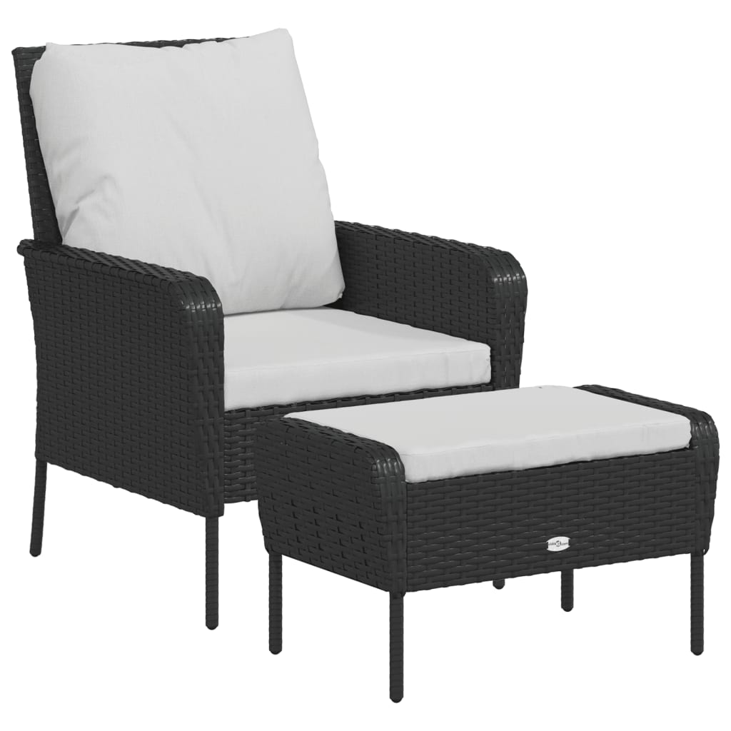 Tuinstoel Met Voetenbank Poly Rattan