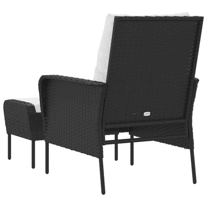 Tuinstoel Met Voetenbank Poly Rattan